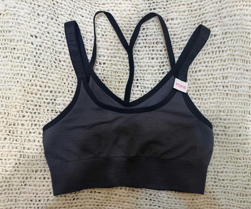Victoria's Secret PINK Logo Sport Strappy Double Bralette M