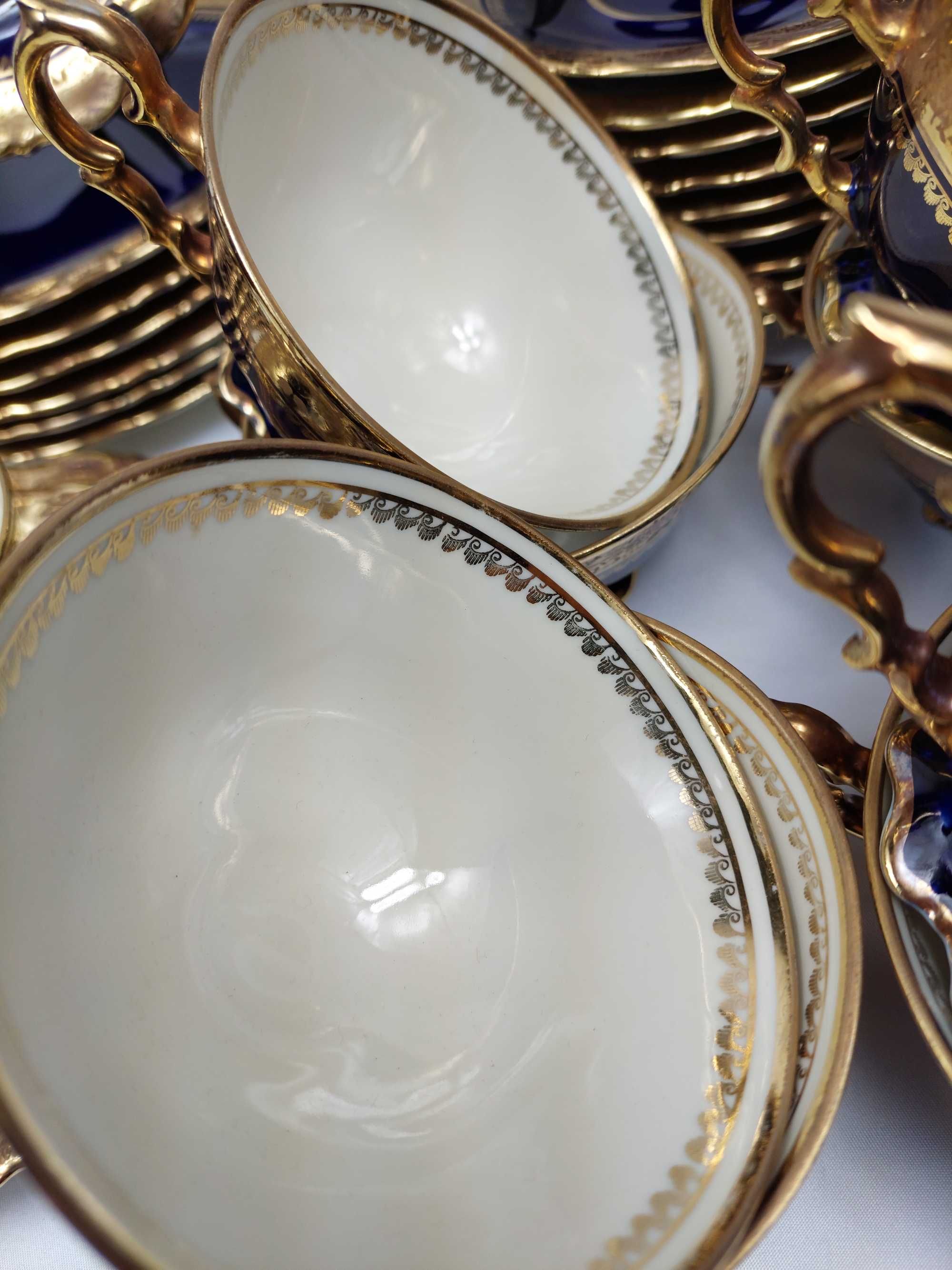 Serviço de Chá Alemão Bavaria - Jogo de Chá em Porcelana Vidrada