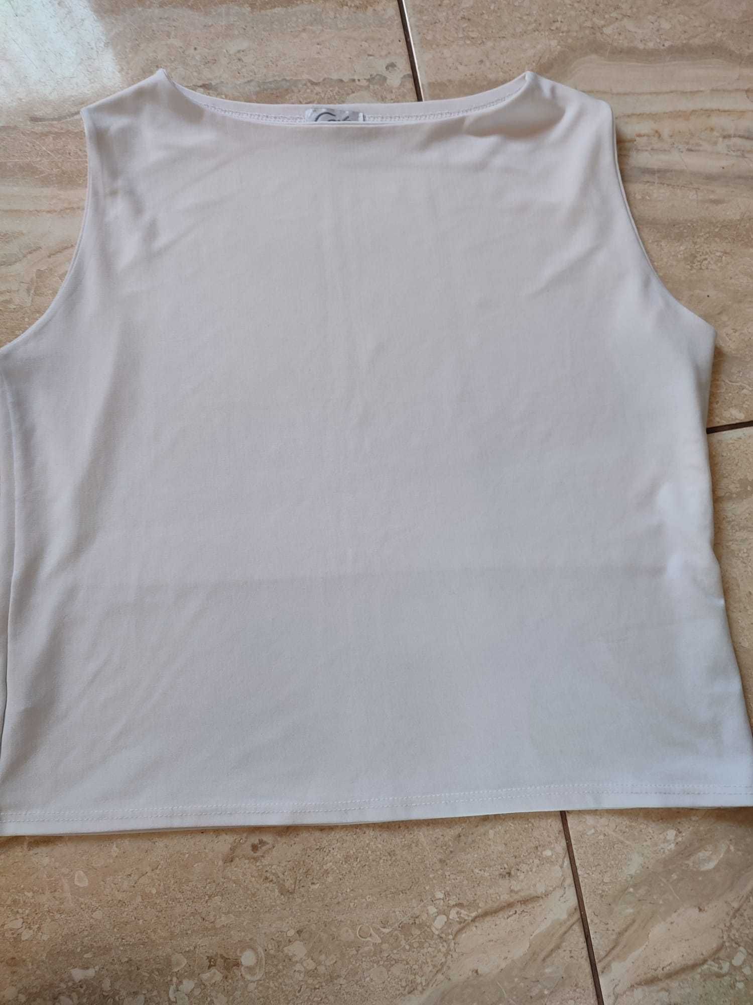 Biała koszulka basic L