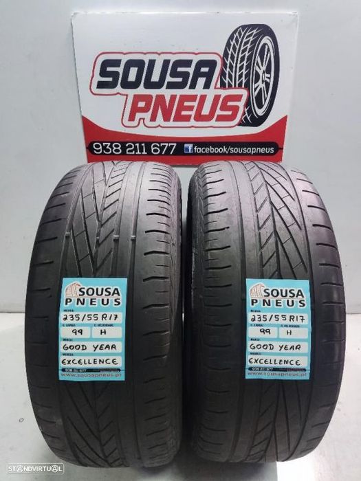 2 pneus semi novos 235-55r17 good year - oferta dos portes 100 EUROS
