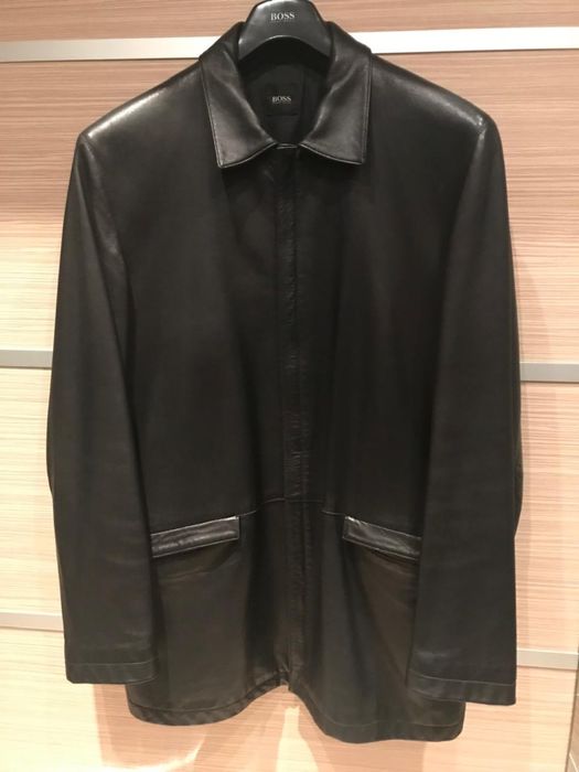 Шкіряна куртка Hugo Boss Laure зі шкіри ягняти