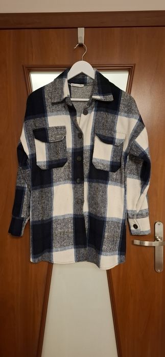 Kurtka bluza damska w kratę kratkę