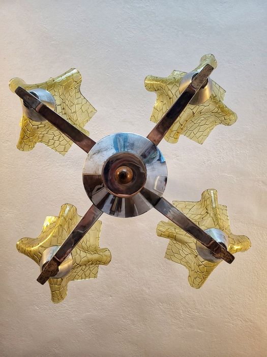 Żyrandol art deco prl