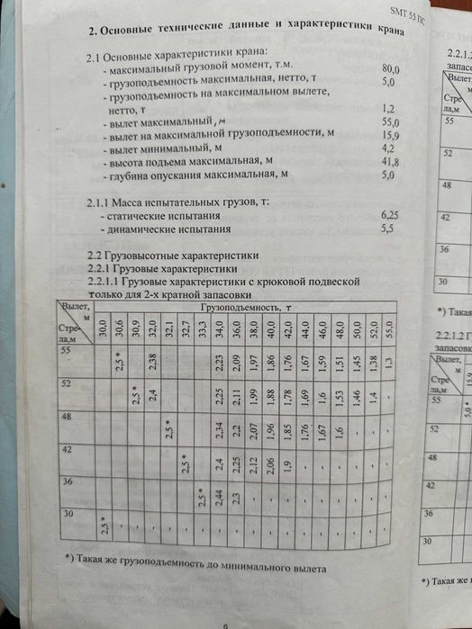 Баштовий вантажопідіймальний кран SanMarco SMT-55