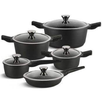 Garnki marmurowe z odpinanymi uchwytami Edenberg EB 5632 zestaw garnkó