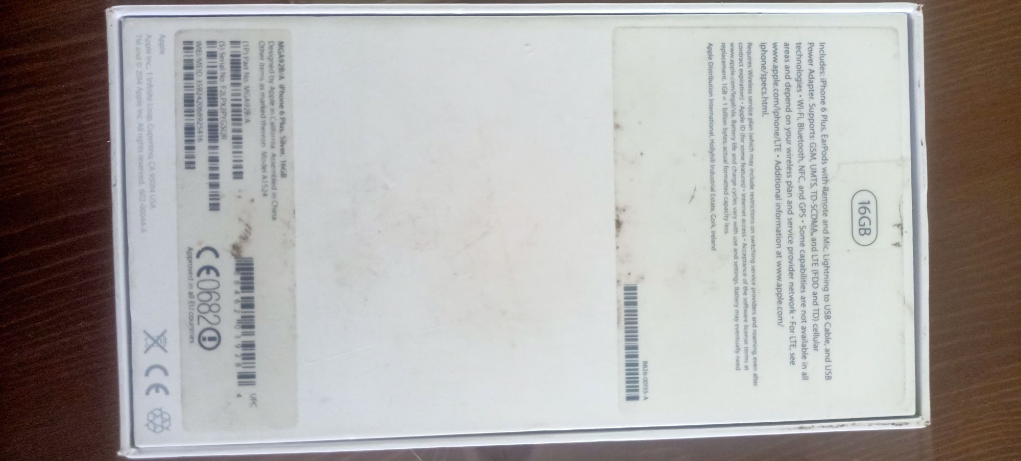 I phone 6 + 16 GB, cały zestaw