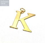 Złota zawieszka wisiorek literka "K" złoto pr. 585 waga 0,94 g 2,6 cm