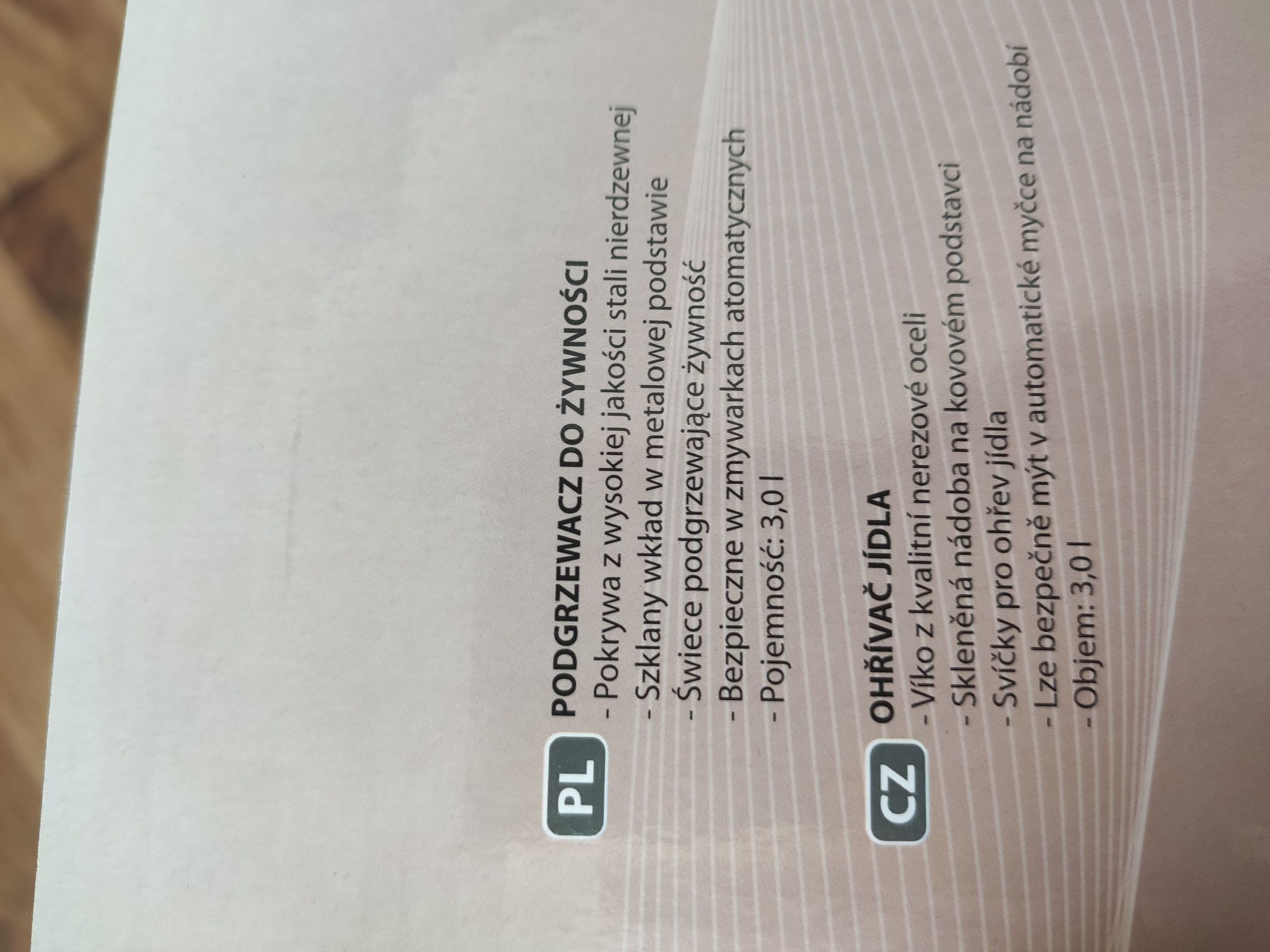 Podgrzewacz z przykrywką  do żywności nowy