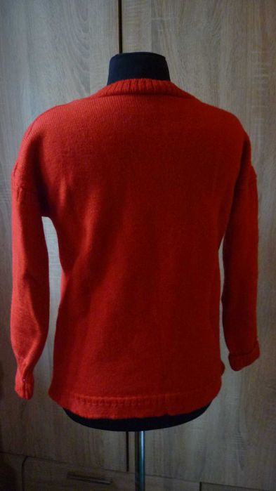 Gruby wełniany damski sweter r; L/XL