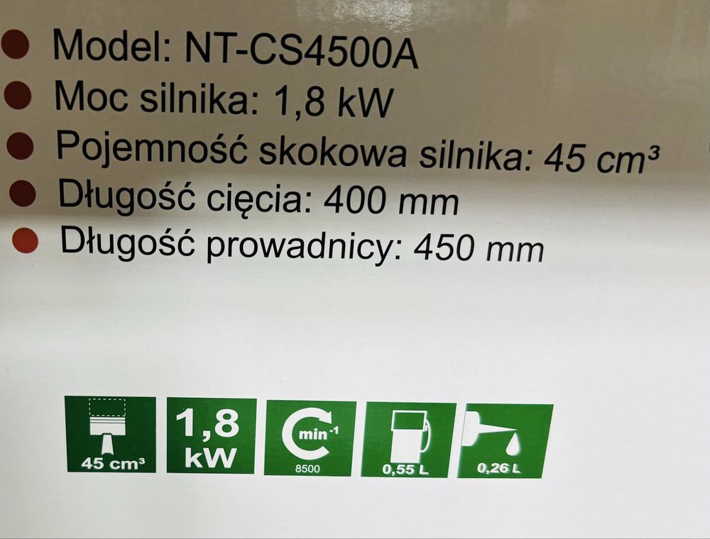 Pila spalinowa , lancuchowa . Nowa