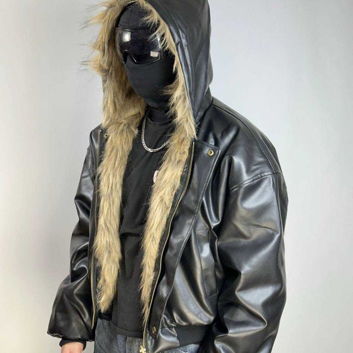 бомбер куртка мех зима кожа opium balenciaga rick owens swag y2k