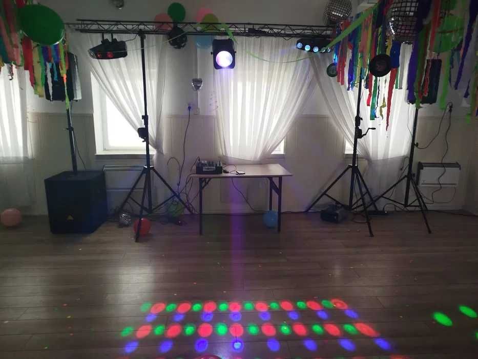 Wynajem nagłośnienia, oświetlenia oraz wytwornic dymu i baniek