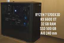 Komputer Ryzen 7 5700X3D / RX 6600 XT / 32GB RAM / SSD+HDD / AiO / Win