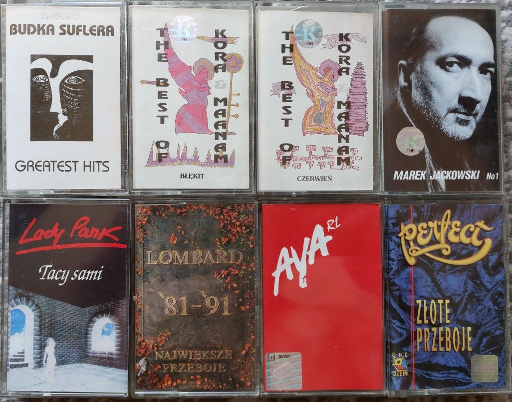 Kasety magnetofonowe -Lady Pank-Lombard-Perfect-Maanam-Aya Rl