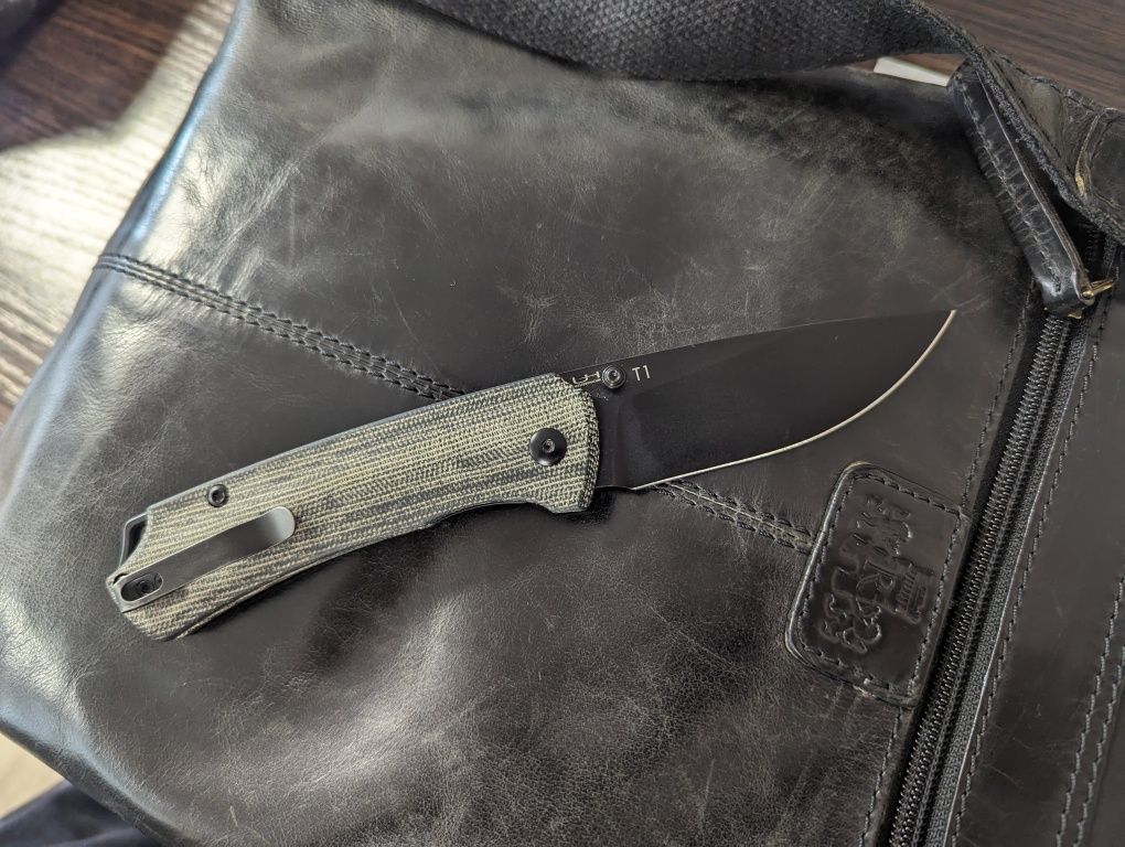 Складний ніж Kizer T1 V3490E1 steel 154CM micarta EDC стан новий