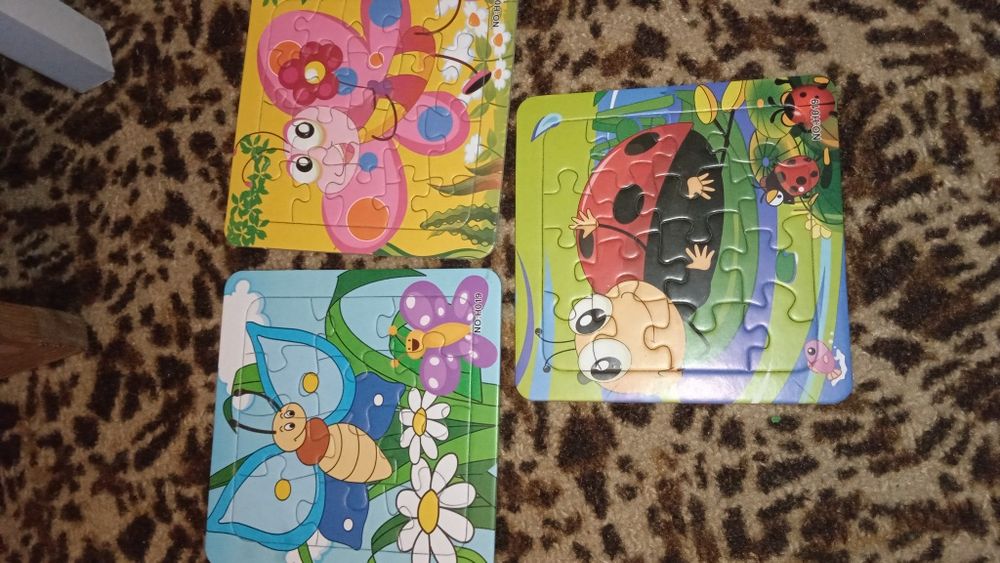 Деревянные пазлы,с магнитом и бумажные