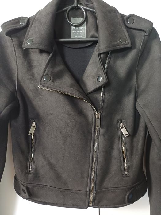 Czarna ramoneska zamsz Primark 34