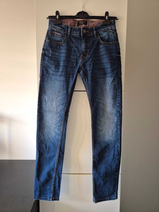 House męskie jeansy z przetarciami, W29 L32