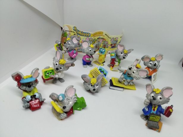 Figurki Kinder myszy myszki w biurze biurowe cała seria kompletna