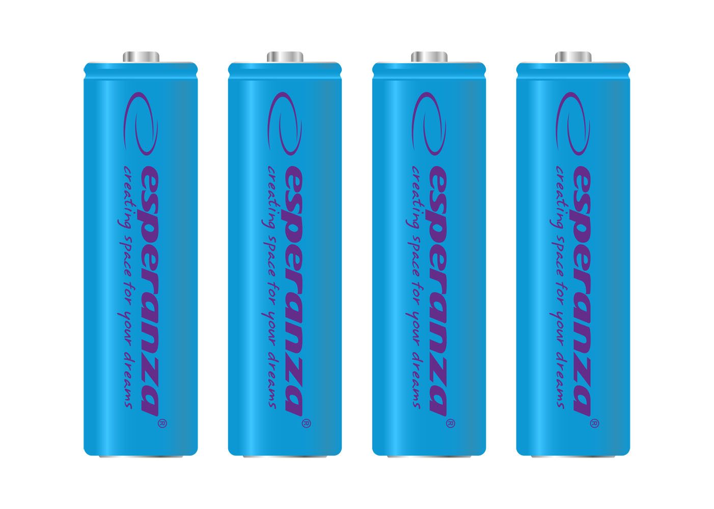 Esperanza akumulatorki NI-MH AA 2000MAH 4SZT. NIEBIESKIE