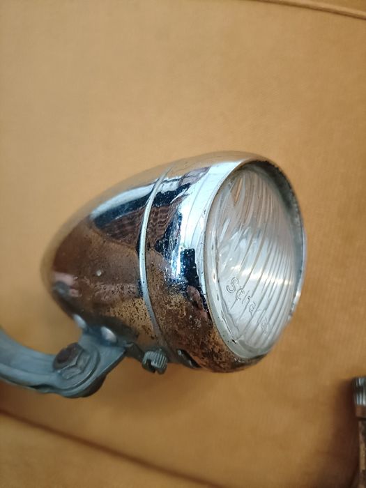 Stara lampa i dynamo rowerowe / retro / zabytek
