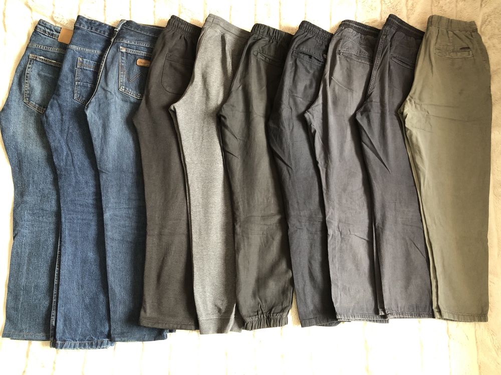 Штаны оптом 10 пар джинсы джоггеры спортивные брюки S размер 30
