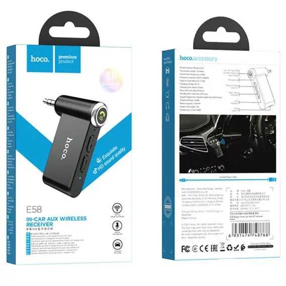 ФМ трансмітер (ФМ модулятор) Hoco E58 car AUX Bluetooth модулятор