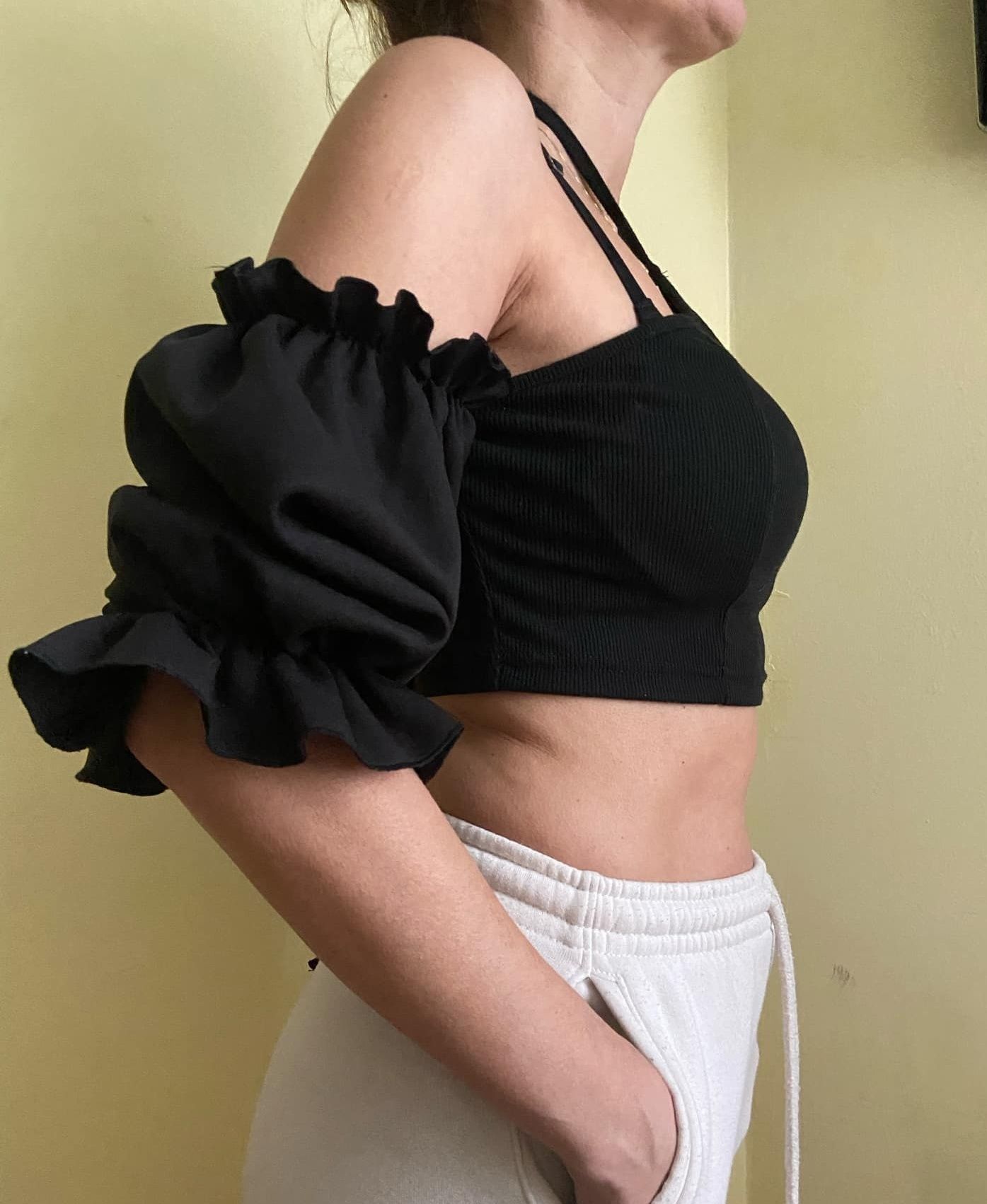 Czarna bluzka, top, na dyskotekę imprezę, xs