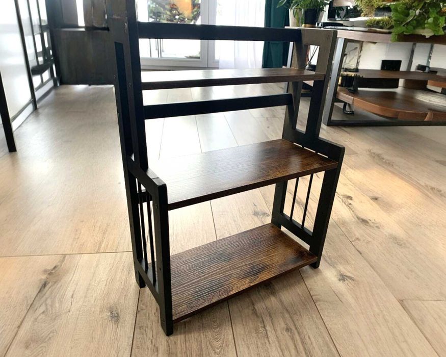 Regał DREWNIANY Bambusowy Styl LOFT Mocna Półka Organizer Do Kuchni