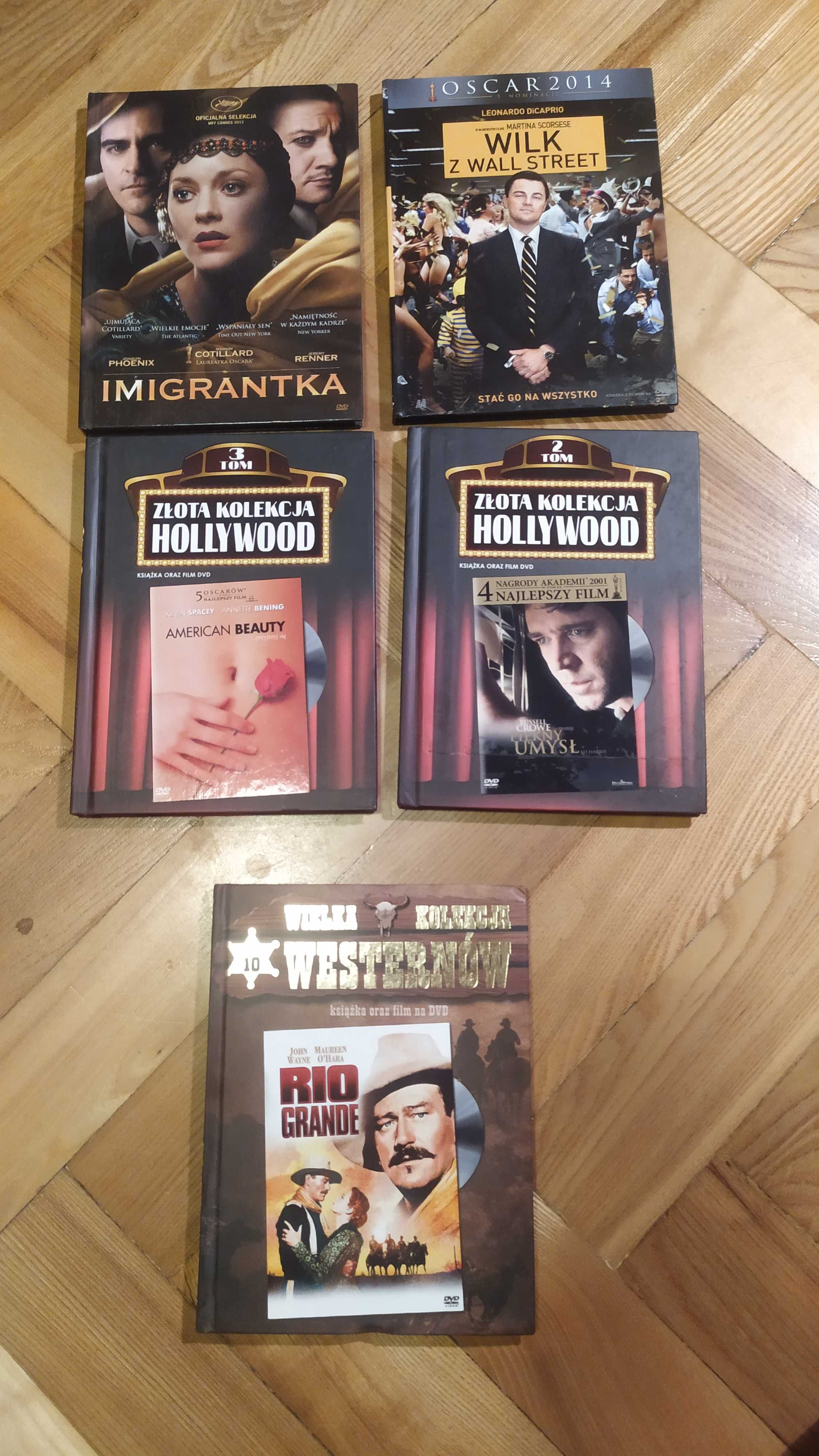 Kultowe filmy dvd" Imigrantka, American Beauty, Piękny umysł