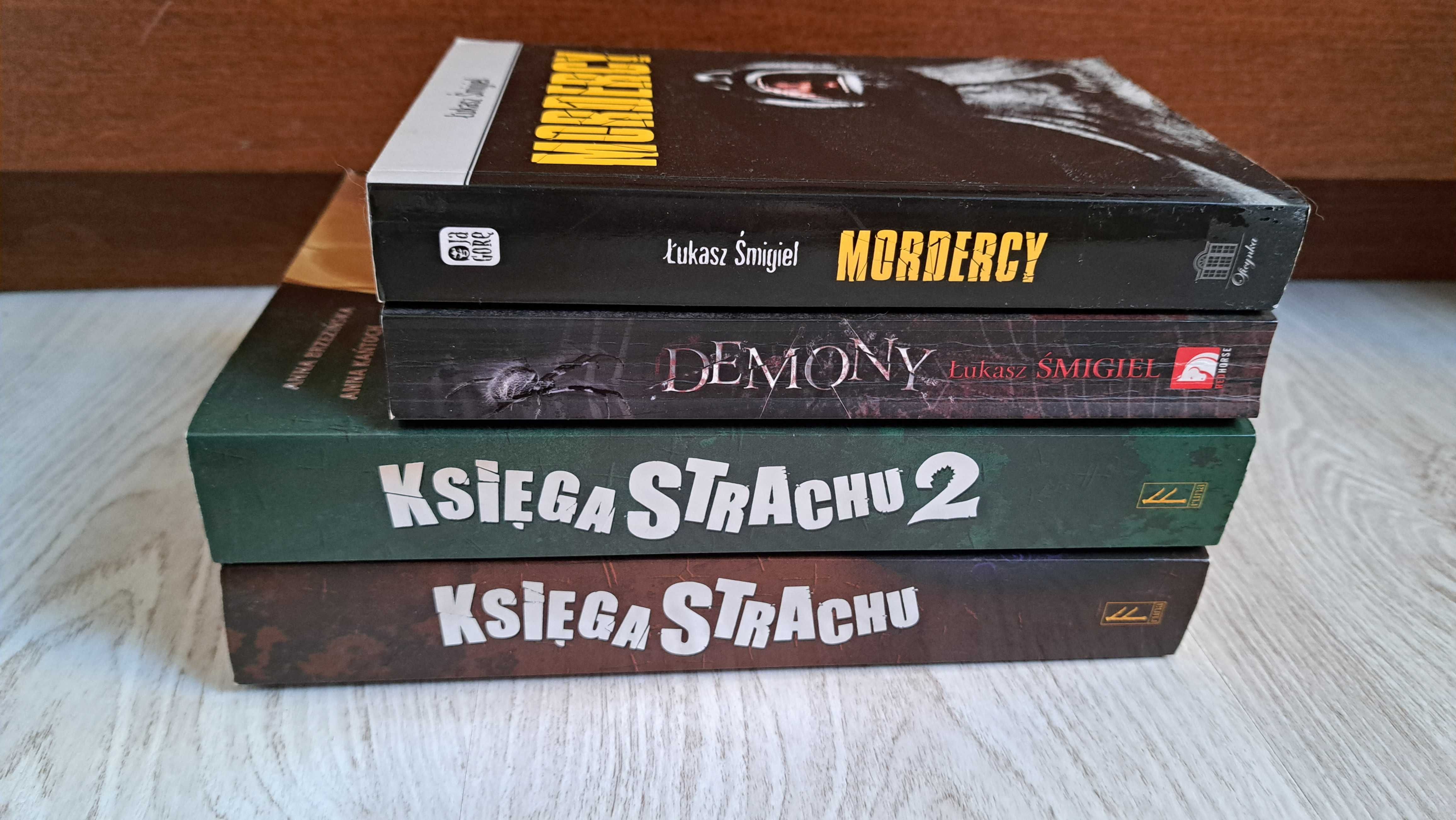 4x Księga strachu 1 i 2 Ćwiek Kyrcz Radecki Śmigiel Demony + Mordercy