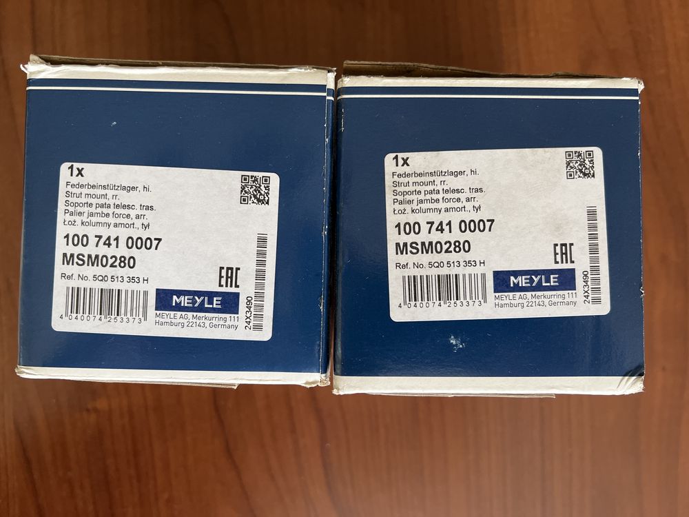 2x Łożysko poduszka amortyzatora Audi a3 8V, VW golf 7, seat leon 3