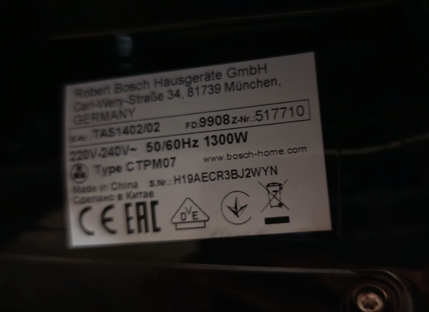 Ekspres kapsułkowy Bosch Tassimo Vivy 2 3,3 bar czarny 1300 W