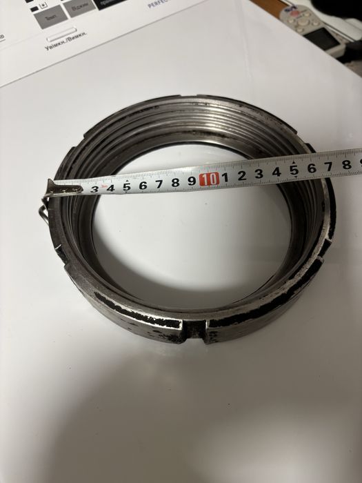 Гайка шлицевая нержавейка для муфты