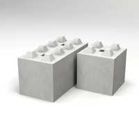 Blok betonowy typ 80 / bloki betonowe / mury oporowe