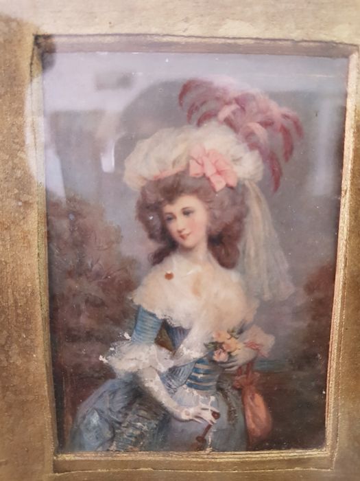 Quadro postais damas antigas