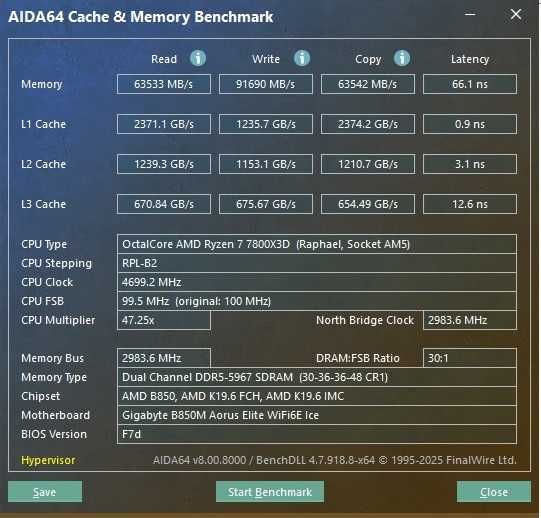 Новий ПК AMD 7800X3D / B850 / 32 Gb 6000 MHz CL30 / 850W / 1 Tb / WiFi