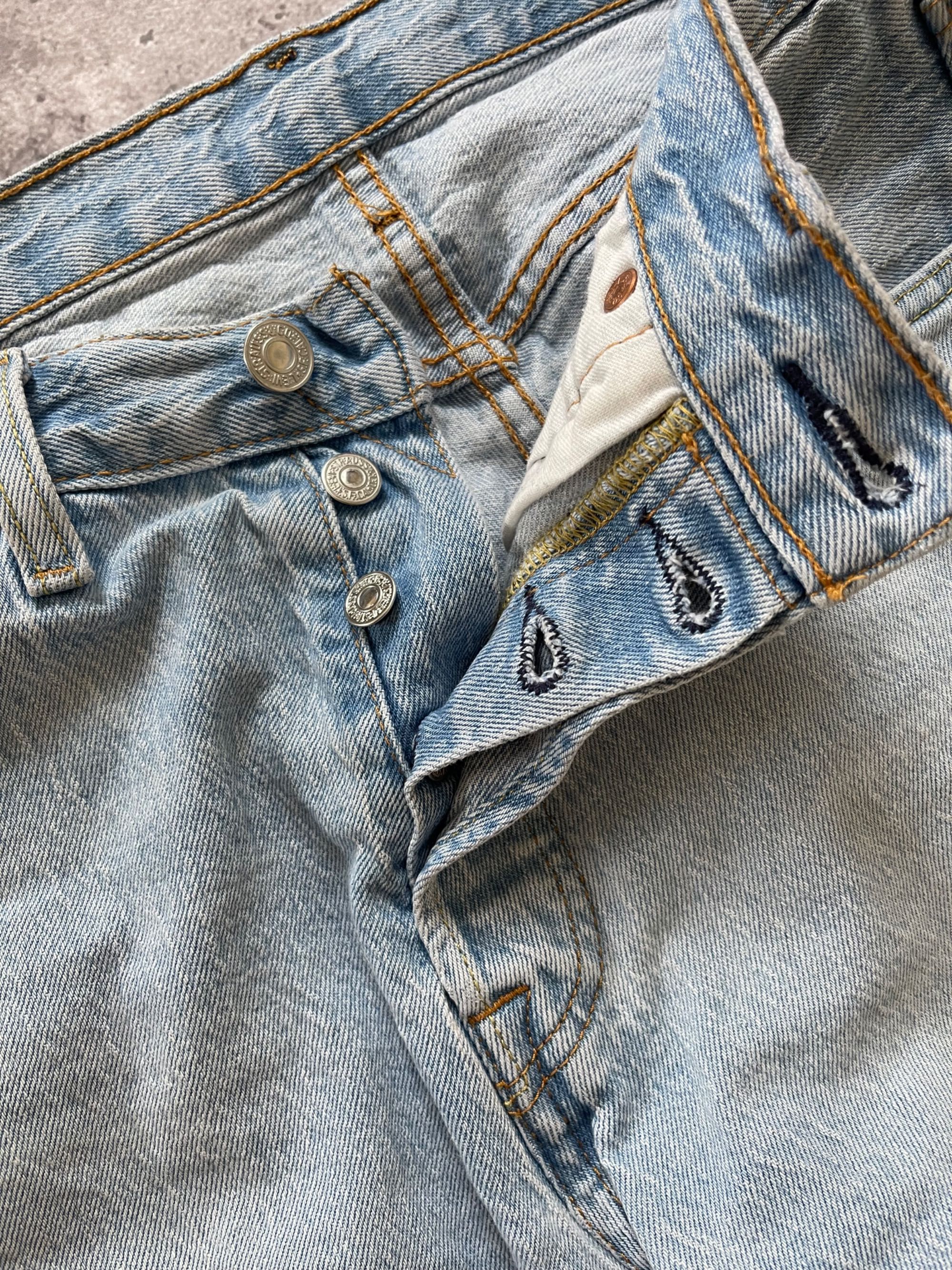 Жіночі блакитні прямі джинси levi’s W31L30