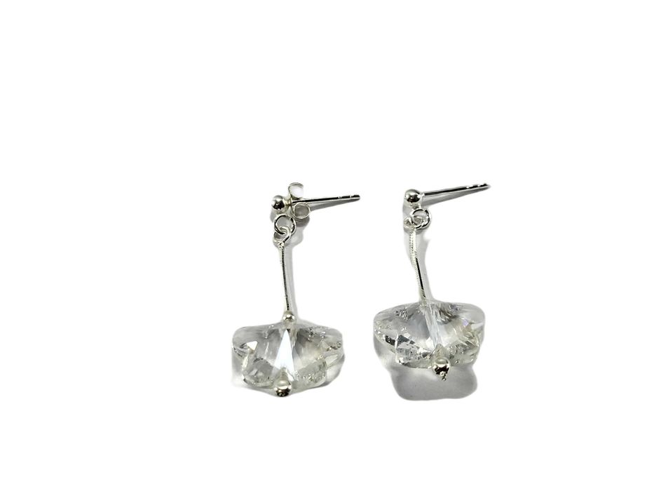 SDG341 srebrne kolczyki wiszące motylki 925