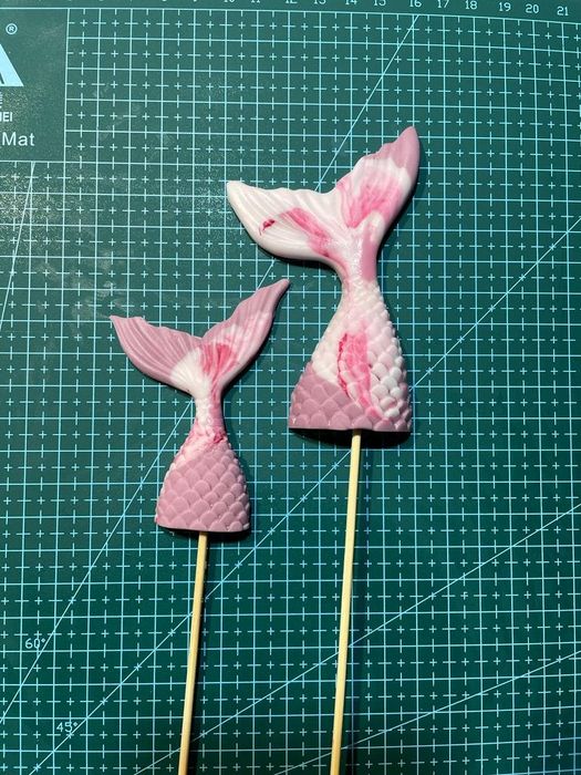 Ozdoby z masy cukrowej na tort syrenka ogon ryby ocean morze muszelki