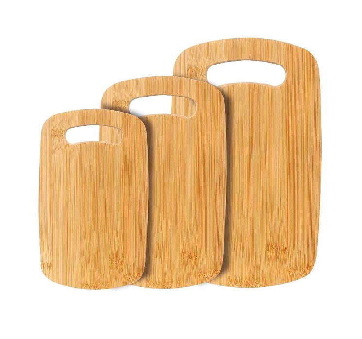 Zestaw 3 szt. kuchennych desek bambusowych odporne deska do krojenia