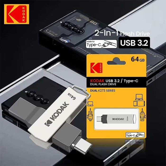 Pen Drive Kodak Dual Flash Drive K273 64GB USB-A / USB-C (3.2)
