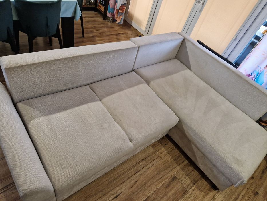Sofa  narożnik beżowa