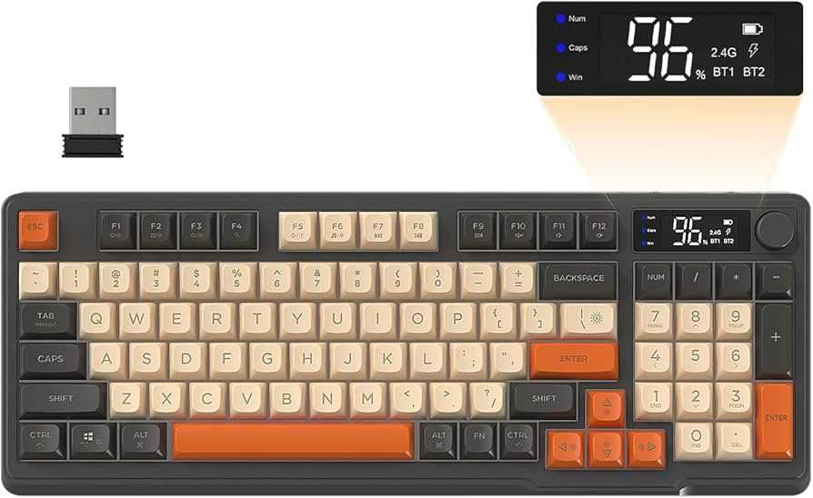 Klawiatura Bezprzewodowa Freewolf M96, Bluetooth/2,4 G