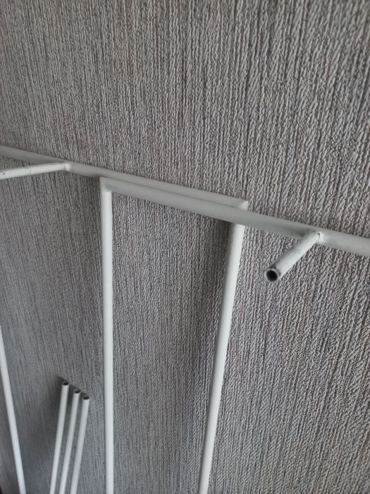 Стійка для одягу (біла), розкладна