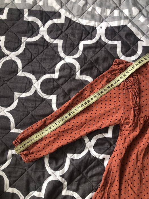 Sukienka/ tunika długi rękaw brązowa rozmiar 110/116