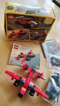 Klocki lego 3 w 1  zestaw 31100 samolot auto bolid F1