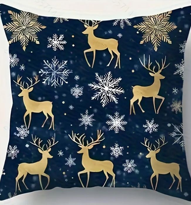 Świąteczne poszewki na poduszki 4 szt 45x45cm POLECAM