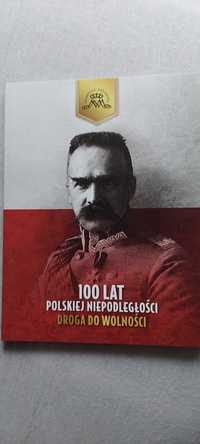 Album, moneta 100 lat Polskiej Niepodległości