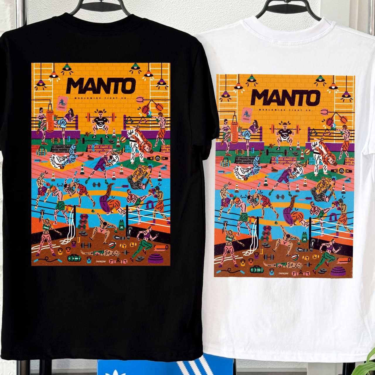 Новая футболка MANTO / x Ktof x / ХС С М Л ХЛ / Белая Черная / МАНТО